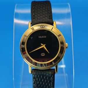 Vintage‎ 1992 Gucci 3001L Swiss 25mm Women's Quartz Watch Lizard Strap Restored